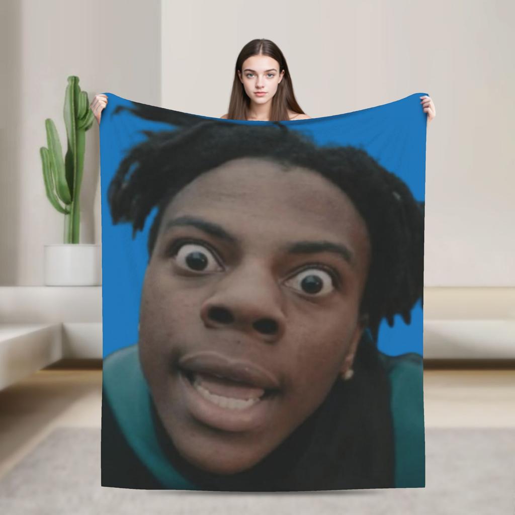 IShowSpeed Yelling Blanket  Travel Flannel Throw Blanket For Couch Bed Super Soft Custom Quality Bedspread Birthday Gift