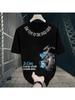 A LION Short-Sleeved Round Neck And Screen Printed One Side Cod Free Shipping