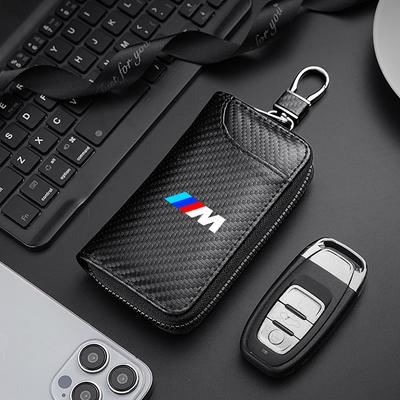 6x10cm Luxury Carbon Fibre Leather Car Key Bag Access Card Storage Case For M M3 M5 X1 X3 X5 X6 E46 E39 E36 E60 Accessories