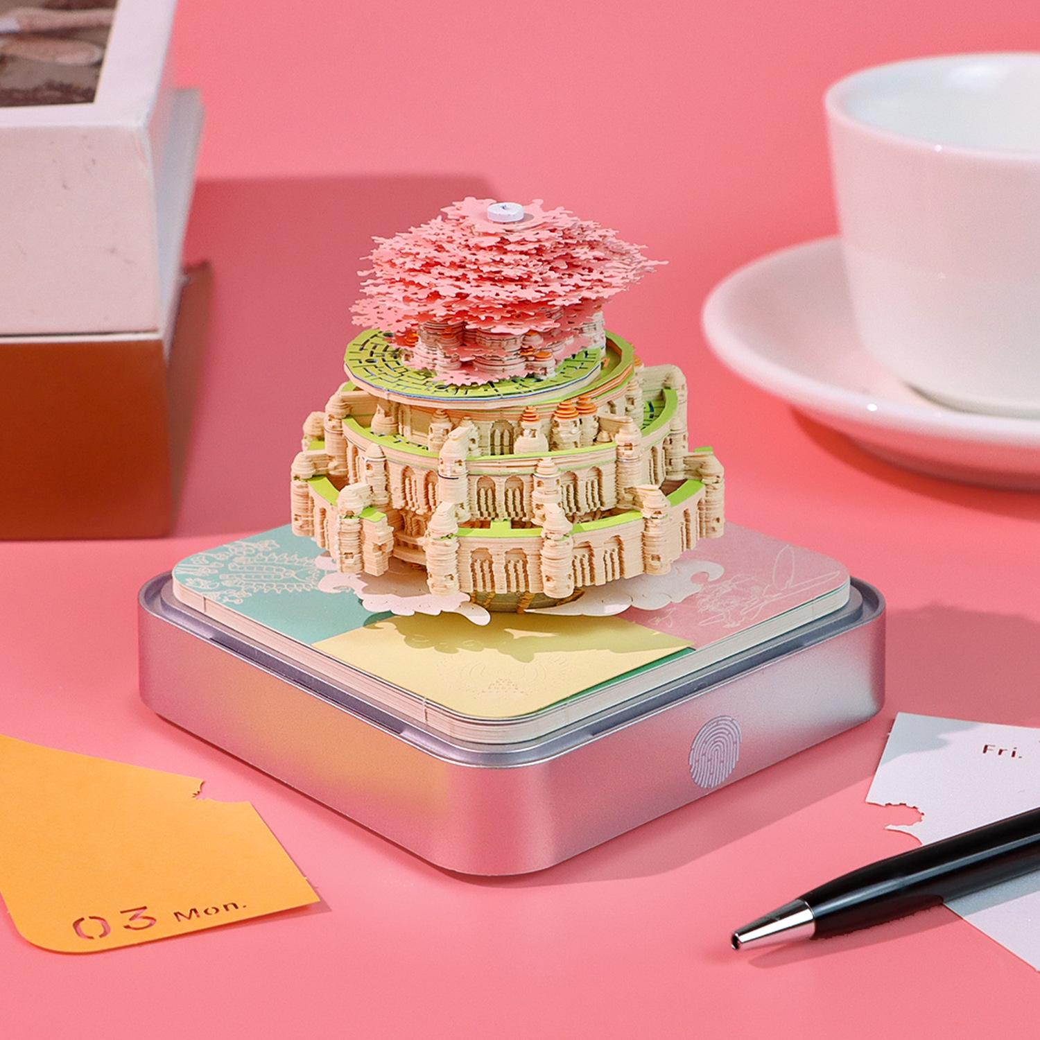 Парящий замок 2026: 3D Всплывающий бумажный календарь-скульптура - Культурный памятный подарок и блокнот