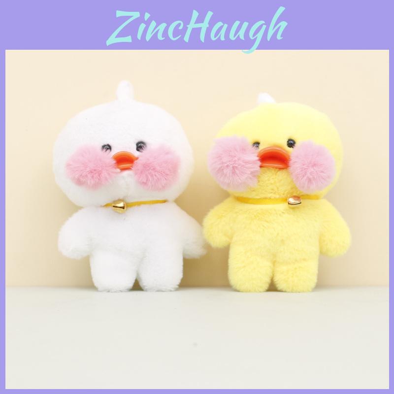 Adorable Plush Duck Keychain Cute Stuffed Toy Bag Charm In Yellow White Pink 12cm