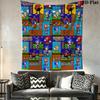 Hedgehog Sonic Bend Wall Hanging Printed Fabric Blanket Decorative Tapestries for Bedroom Living Room Home Decor