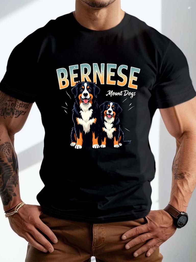 Two Bernese Mountain Dogs Crinkle Plus Sizeunisex T-Shirt, PLUS SIZE