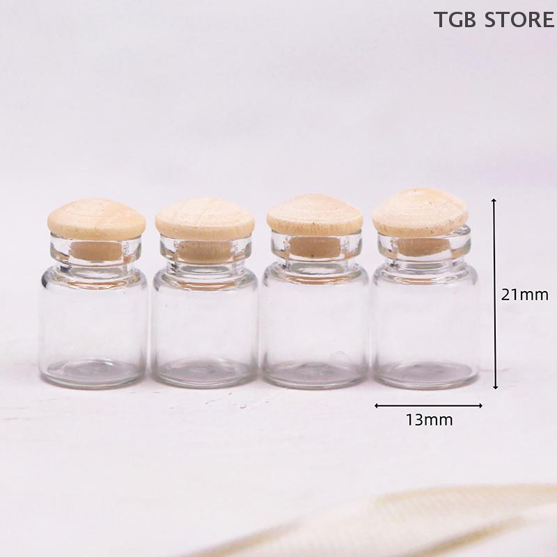 4Pcs/set DollHouse Mini Candy Jar Kitchen Food Play Scene Transparent Storage Jar
