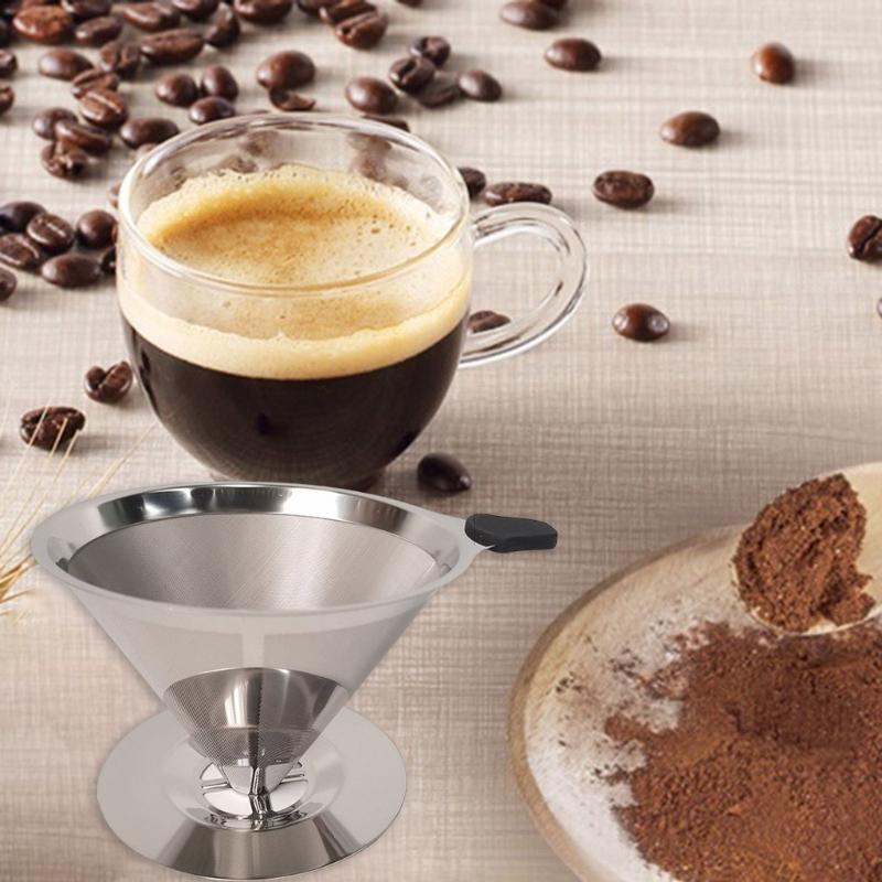 600 Meshes Stainless Steel Coffee Filter Double Layer Coffee Filter Meshes Durable Coffee Strainer For Flavorful Brews