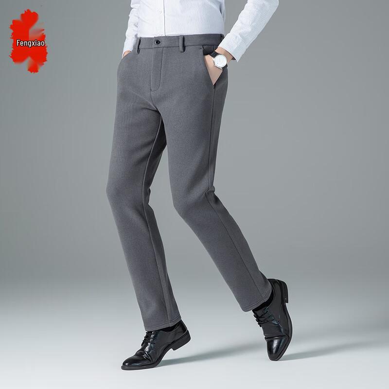Men s Fleece-Lined Slim-Fit Stretch Dress Pants 38