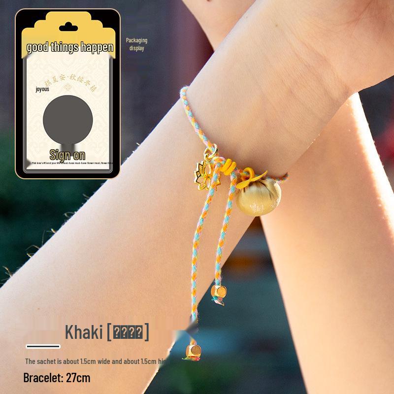 Lucky Ball Sachet: Incense Pouch & Peace Talisman Bracelet - Health Gift for Girlfriend