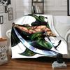 1Pc Green Warrior Swords Flannel Blanket, Soft And Comfortable, Casual Warm, Camping Travel, Christmas, Halloween Xmas Gift S1451