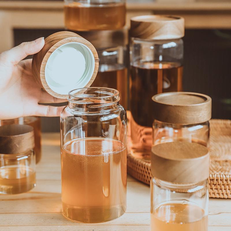 High-Temperature Resistant Multi-Size Honey Glass Jar - Food-Grade & Threaded for Sealing and Storage