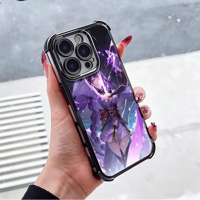 Genshin Impact Raiden Shogun Plating Phone Case For Xiaomi Poco X5 X6 X7 X8 Pro Max F8 Ultra F7 M8 M7 M5S Redmi 15C 15 14C 13C 1