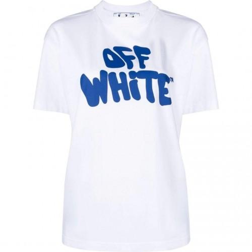 Off-White Unisex Adult 70s Logo Casual T-Shirt