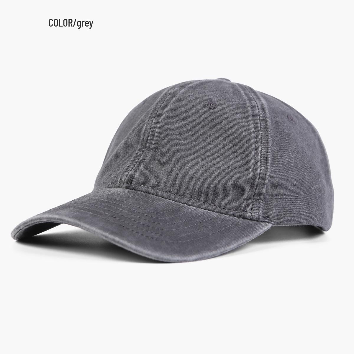 

Customizable Washable Baseball Cap with Logo Embroidery - Duckbill, Bucket, or Curved Brim Options for Group Advertising светло-серый