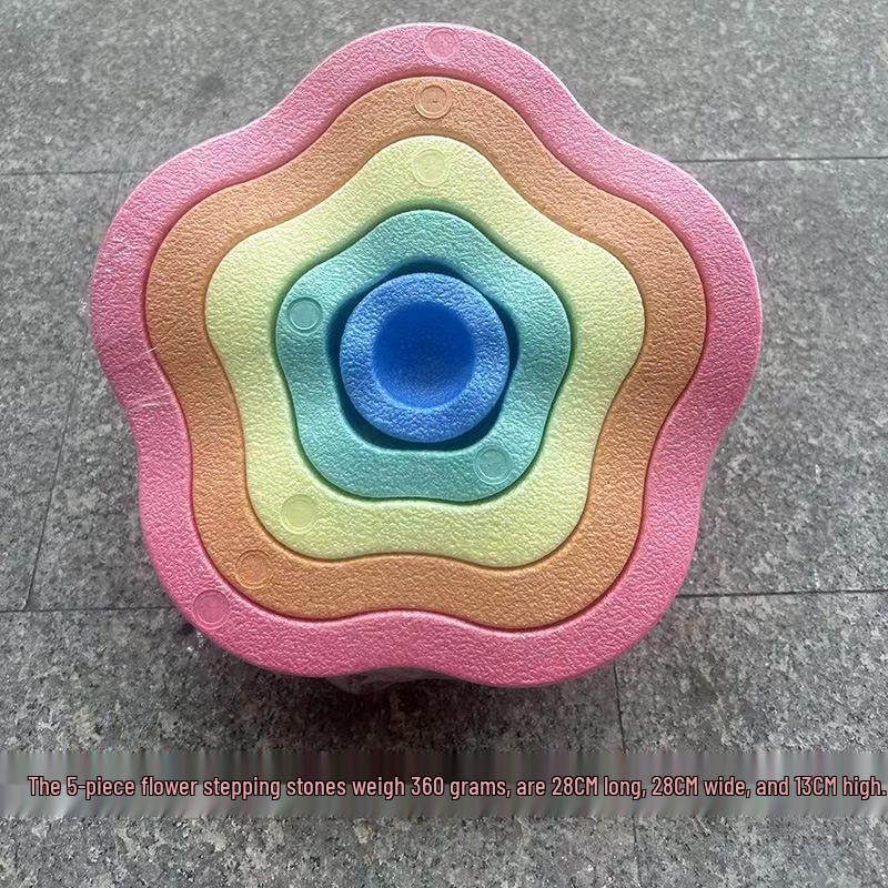 „Trittsteine für Kinder: Sensorisches Gleichgewicht und frühpädagogische Regenbogenpfade"