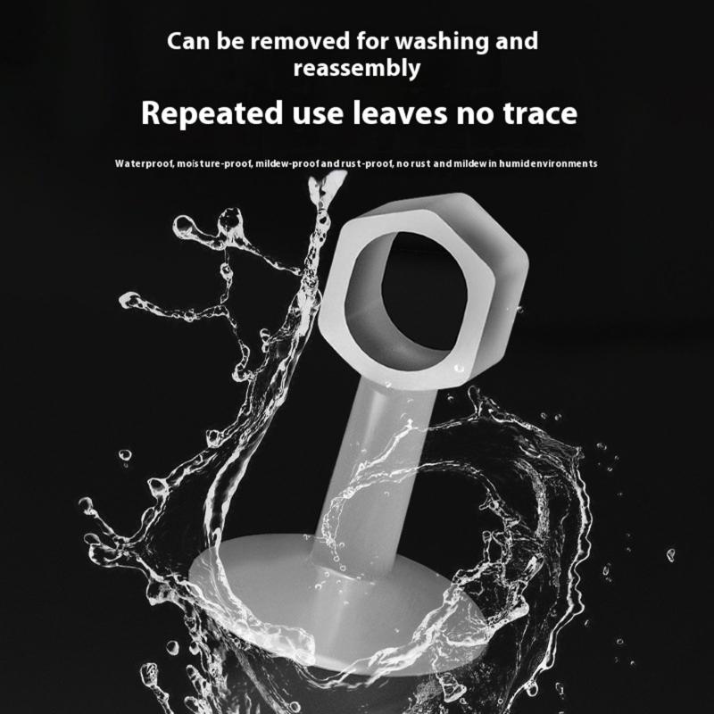 Invisible Door Bumpers Noises Reduction Silicone Stoppers Reusable Wall Guard for Glass Wooden Door Protecting