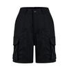 Bermuda Shorts For Women Cargo Shorts Knee Length 6 Pockets Elastic Waist Long Shorts For Summer Casual