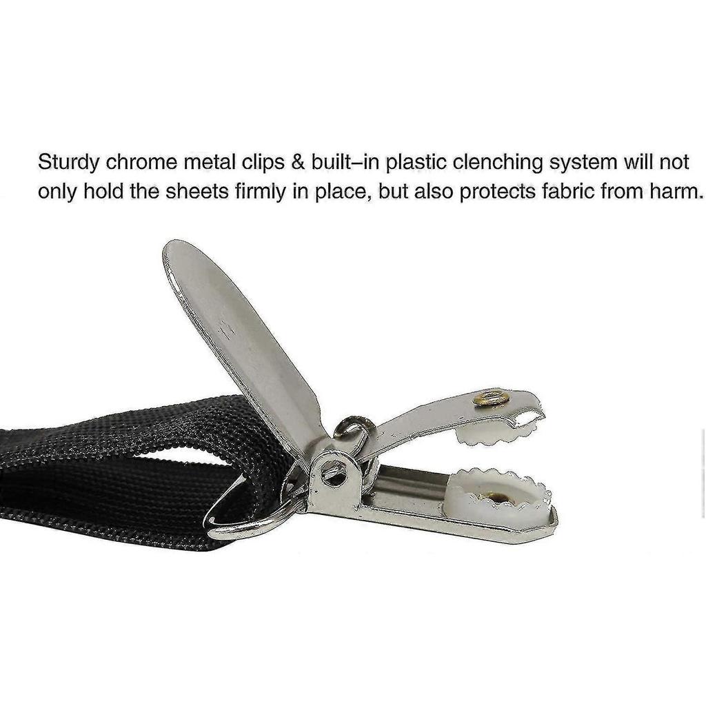 12pcs Bed Sheet Holders Clips, Sheet Band Straps Elastic Adjustable Sheet Fasteners Grippers Suspenders Mattress Cover Holder Fasteners