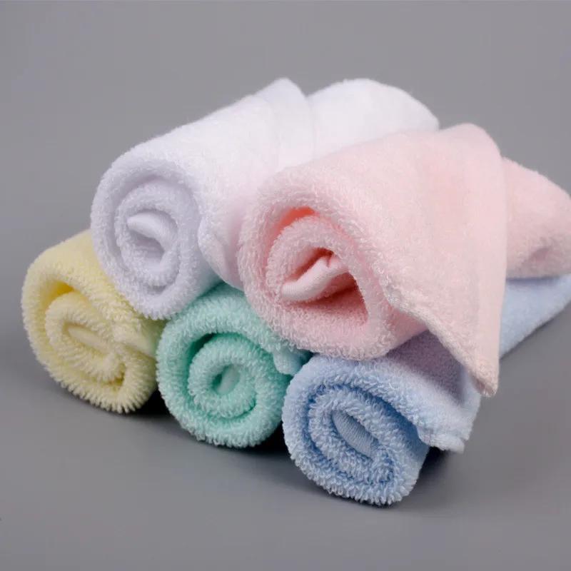 1Pc 20x20cm Solid Color Cotton Soft Absorbent Home Bathroom Children Kids Baby Small Square Face Towel