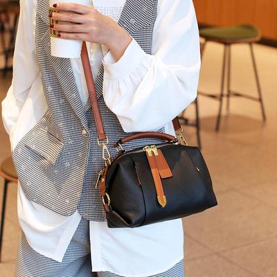 Sac bandoulière Boston tendance en cuir véritable pour femme 2024 - Sac à main oreiller en cuir de vachette pleine fleur