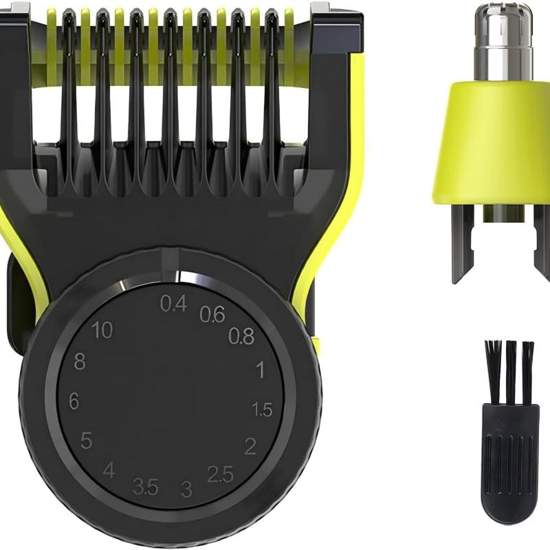 Adjustable Guide Comb for One Blade QP2520 QP2530 QP2620 QP2630 & Nose Trimmer Replacement Head Blade for One Blade, Accessories for One Blade
