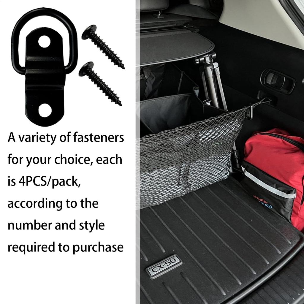 Laderaumnetz Haken Set - Auto Kofferraum Befestigungsclips, Aufbewahrungshalter | 4er Pack