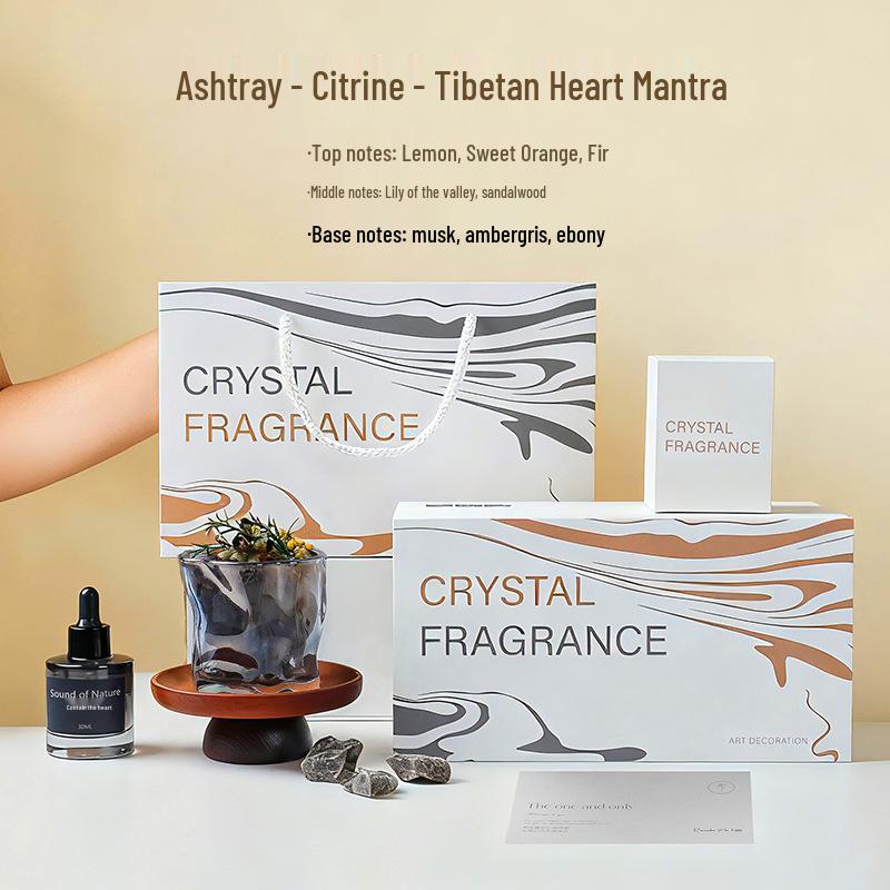 Crystal Aroma Diffuser Gift Set - Perfumed Stones for Bedroom Decor & Girlfriend's Birthday