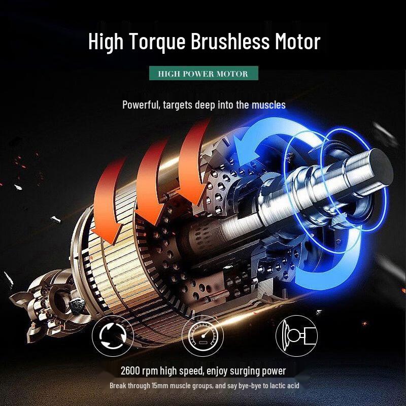 HEZHENG Silent Brushless Fascia Massage Gun