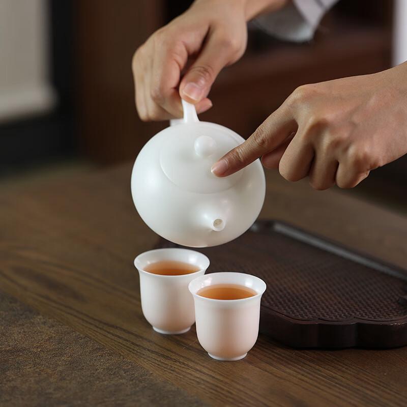 Duanjiang Phoenix Xishi Ice Jade Porcelain Teapot