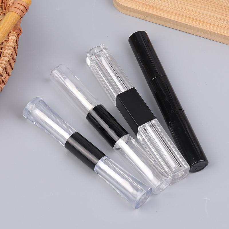 Dobbeltsidig Tom Klar Leppegloss Tube Påfyllbar Mini Leppepomade Flasker Leppestift Beholdere For Reiser Kvinner Jenter Diy Sminke