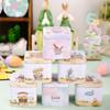 Metal Rabbits Candy Box with Lids Small Tin Can Multi-Purpose Easter Tinplate Box  Home Party Decor