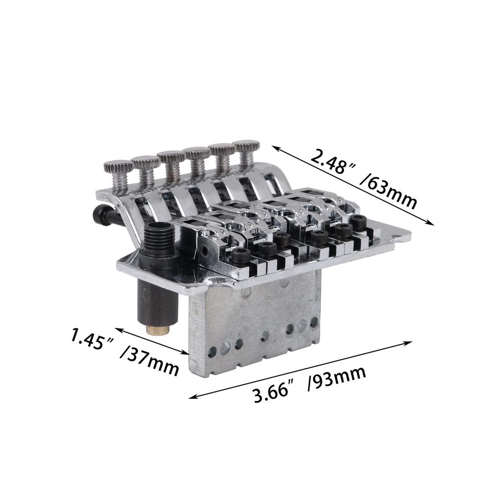 Yibuy Chrome Floyd Rose Bridge for Musical Instruments
