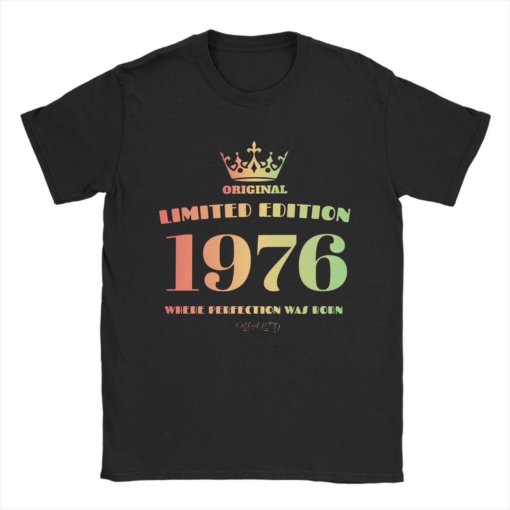 Vintage Vintage 1976 Limited Edition TShirt Men Round Neck 100 Cotton T Shirts  Short Sleeve Tees Plus Size Tops