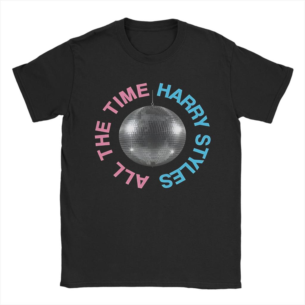 Kiss All The Time Disco T Shirt For Unisex Unisex Cotton Novelty TShirt Crewneck Harrys Music Styles Tee Shirt Short Sleeve Summer