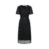 JUZUI Elegant Light Mature Wind Embroidered Glitter Waist Dress Women's Summer New Style