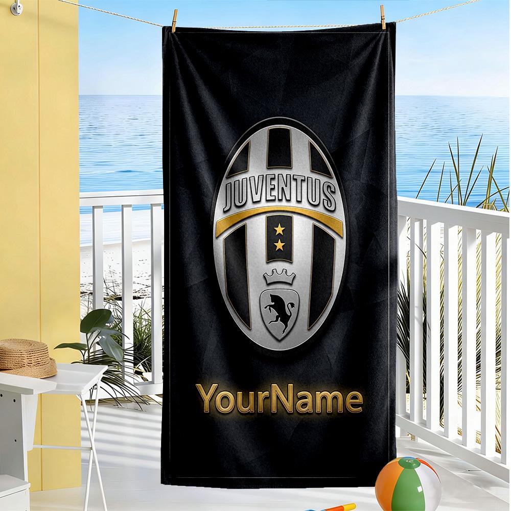 Juventus Personalized Name Beach Towel Super Soft Microfiber Quickdry Fabric