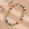 Irregular Bead Beaded Choker Acrylic Material Clavicle Chain Trendy Necklace  For Women