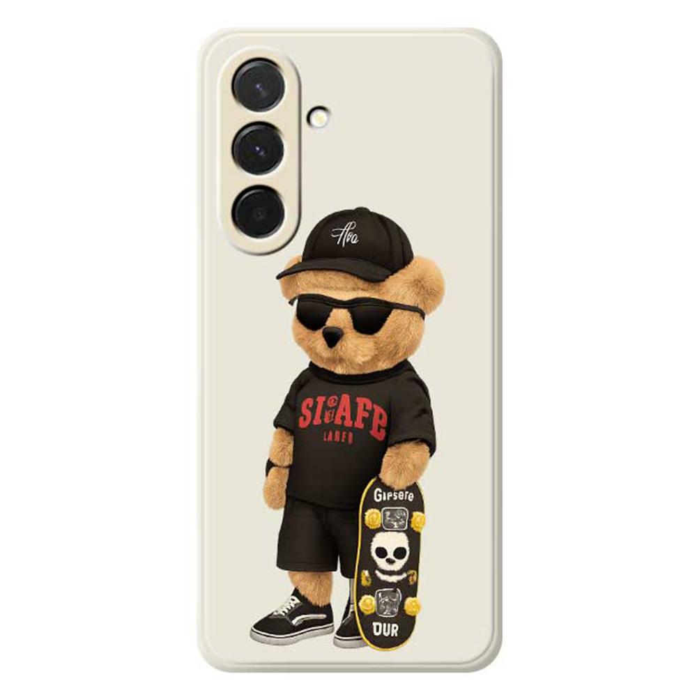 For Samsung Galaxy A36 5G Case Cool Bear Pattern Printing Straight Edge TPU Phone Back Cover