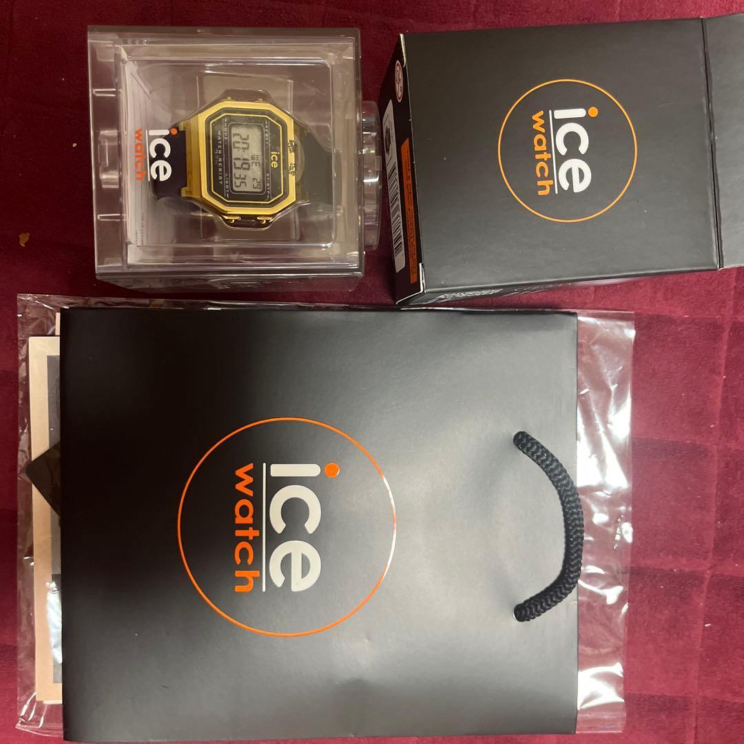 Used ice watch digital watch gold/navy