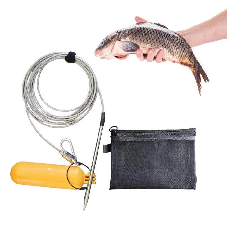 Spear Fishing Fish Stringer Replacement Fish Needle Hook Stringer with Cable and Float Ball Fishing Equipment Enduring