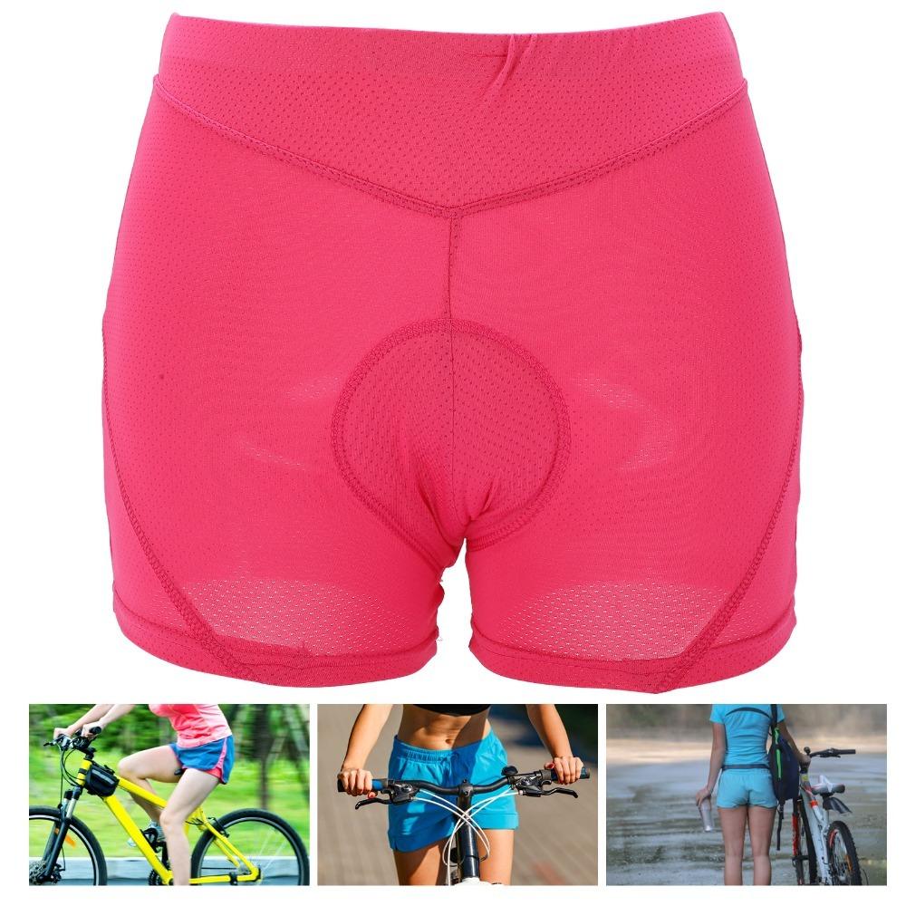 Breathable Women Cycling Underwear Polyester, Silicone Women Bicycle Briefs Indoor Training