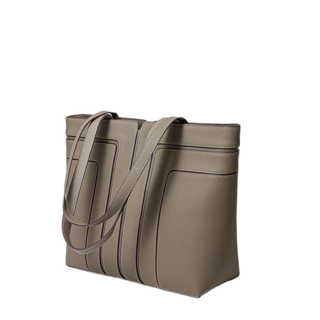 Tote Bag with Large Capacity for Women's Commuting, High-end Feeling, Hot Selling for Work, Light Luxury Handbag, Korean Niche Leather Computer Bag