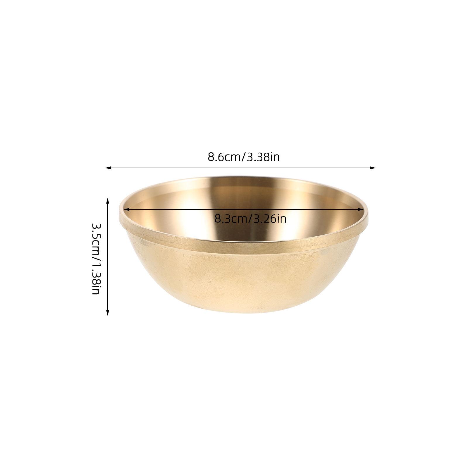 Mini Copper Buddhist Offering Bowl Holy Water Decorative Ritual Bowl for Meditation Yoga Prosperity Blessing Temple Altar Supply
