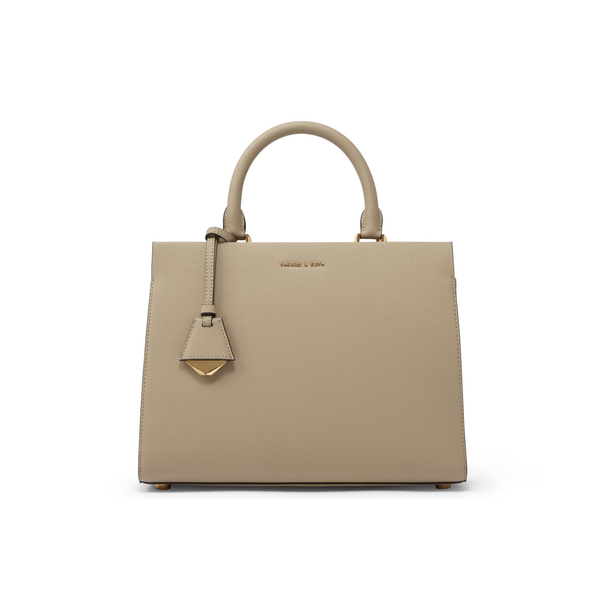 

New CHARLES&KEITH PU Small CK Bag Handbag Large Size Women s Sand/brick/black CK2-50160095-2 29.0*11.9*22.1CM