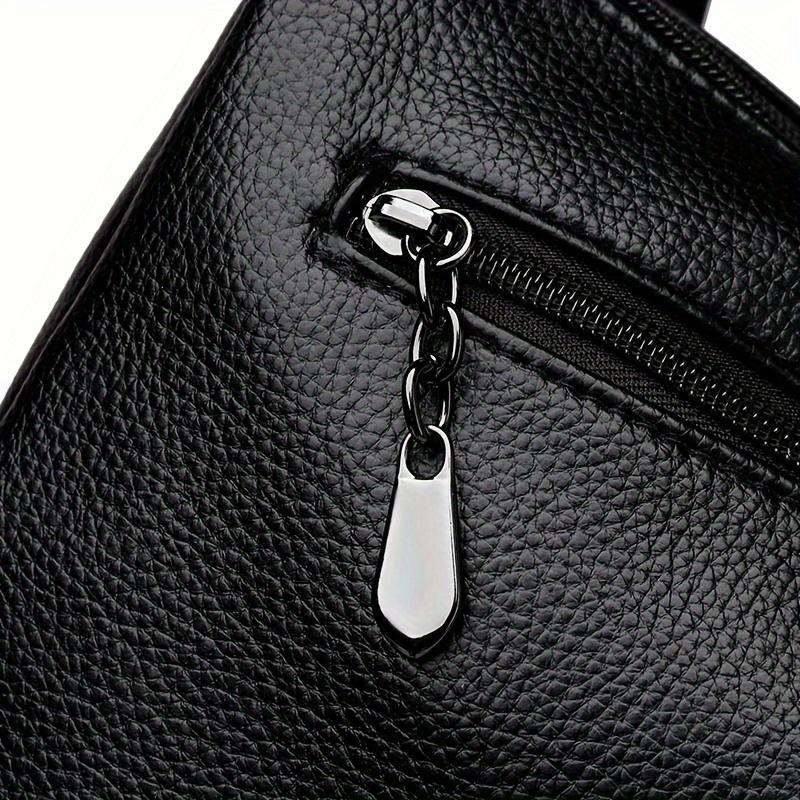 Casual Women's Crossbody Bag with Stripes, PU Leather, Tassel Detail, Lightweight, Removable Strap