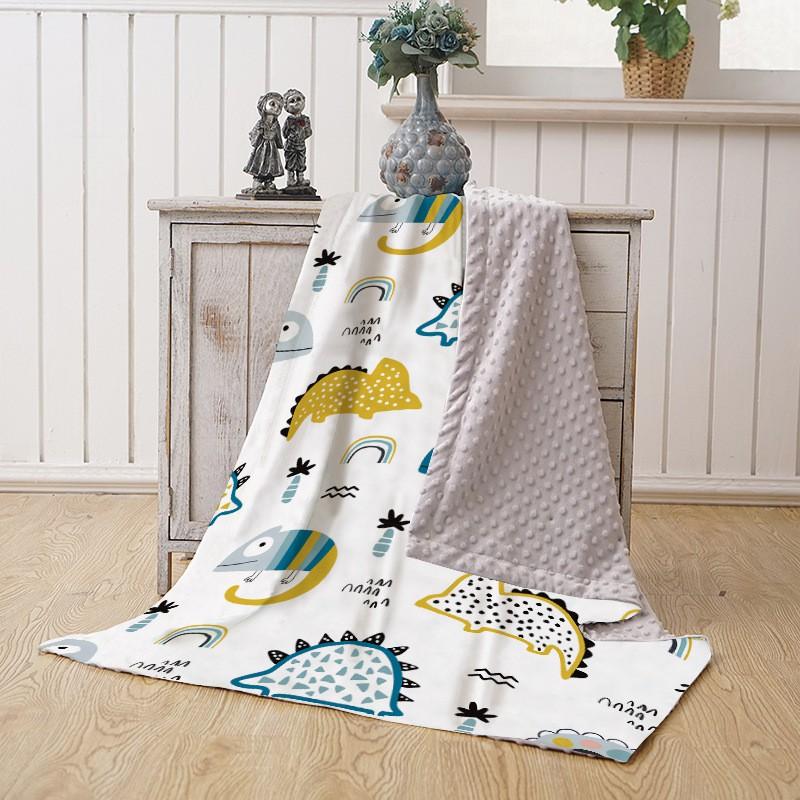 Soft Double-Layer Baby Blanket A-Grade Digital Print Cotton Feel Toddler Comfort Infants 1-3 Years