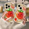 Phone Case: 2D flat design suitable for iPhone 18 17 16 15 14 13 Pro protective case, cute little tomato, perfect Christmas and Halloween holiday gift