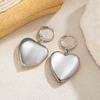 Bohemian Style Long CCB Peach Heart Pendant Necklace Earrings Simple and Versatile Women's Jewelry Set