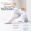 LangSha Men's Socks, Pure Cotton Mid-Calf Socks, Antibacterial Sweat-Absorbing Sports Socks, Breathable Mesh Full Cotton Men's Socks, 5 Pairs