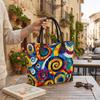 Colorful Spiral Pattern Tote Bag Casual Daily Large Capacity Shoulder Handbag