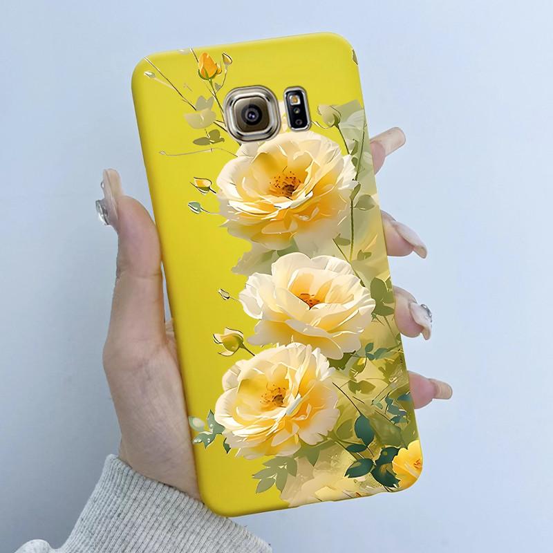 For Samsung Galaxy S6 G920F S6 edge G925F Phone Case Popular Butterfly Flower Girl Design Soft Silicone TPU Back Housing Covers