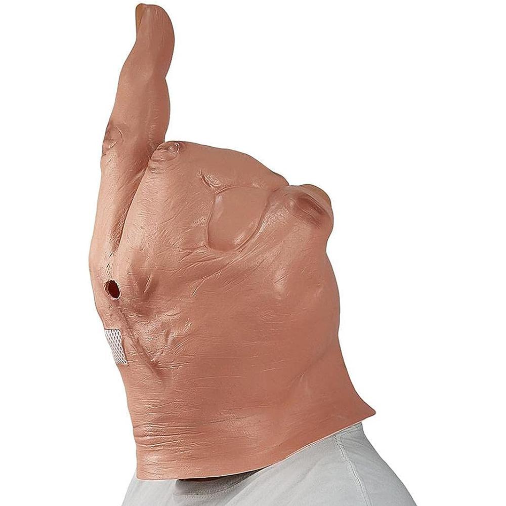 Maska prostředníčku pro kostýmovou párty, cosplay, halloweenskou kostýmovou rekvizitu